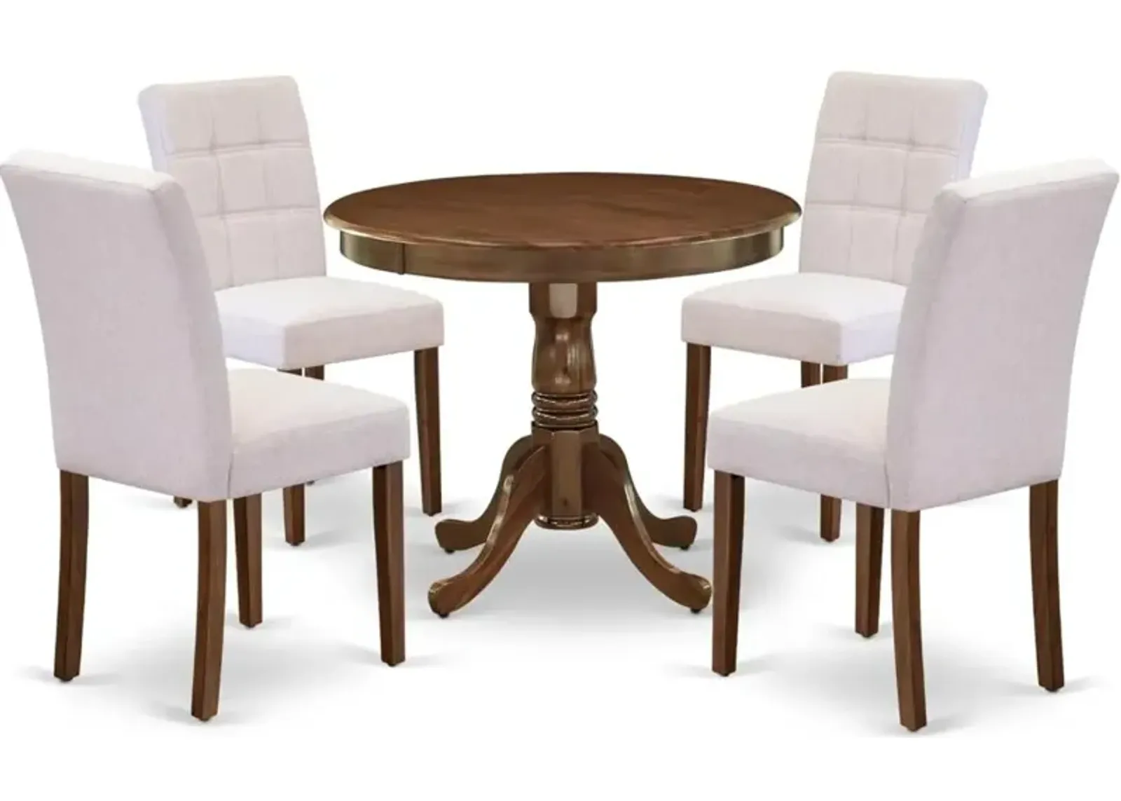 5 Piece Mid Century Modern Dining Table Set consists A Modern Kitchen Table