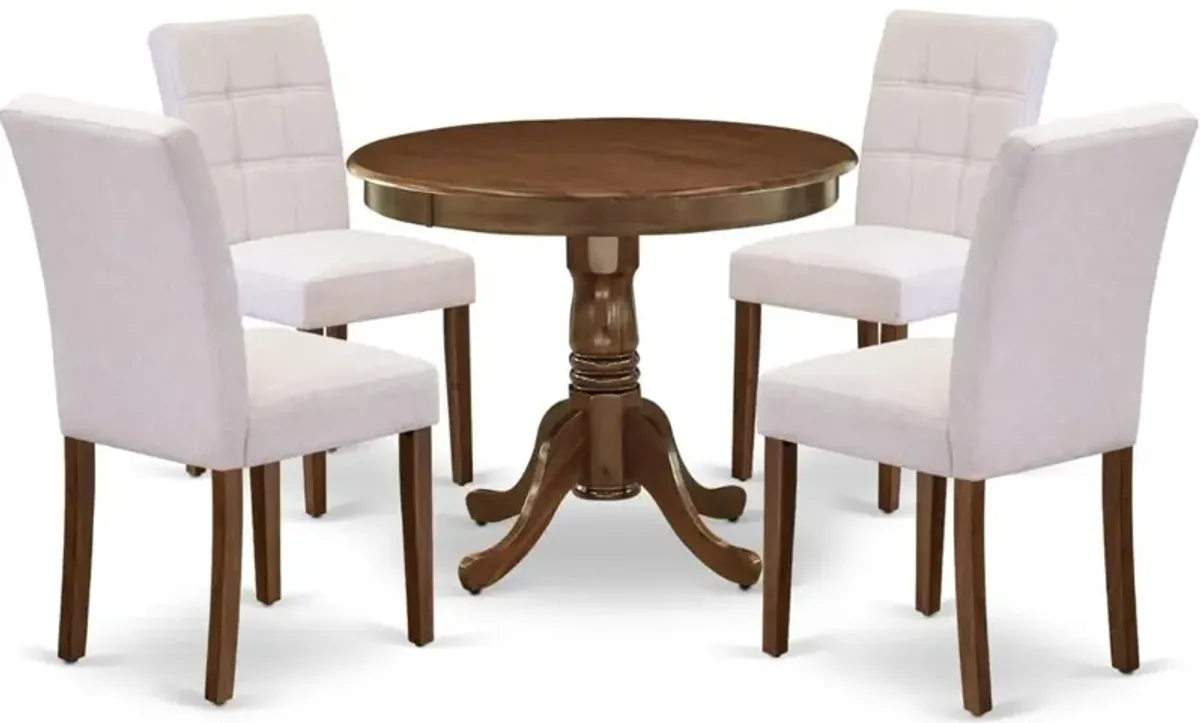 5 Piece Mid Century Modern Dining Table Set consists A Modern Kitchen Table