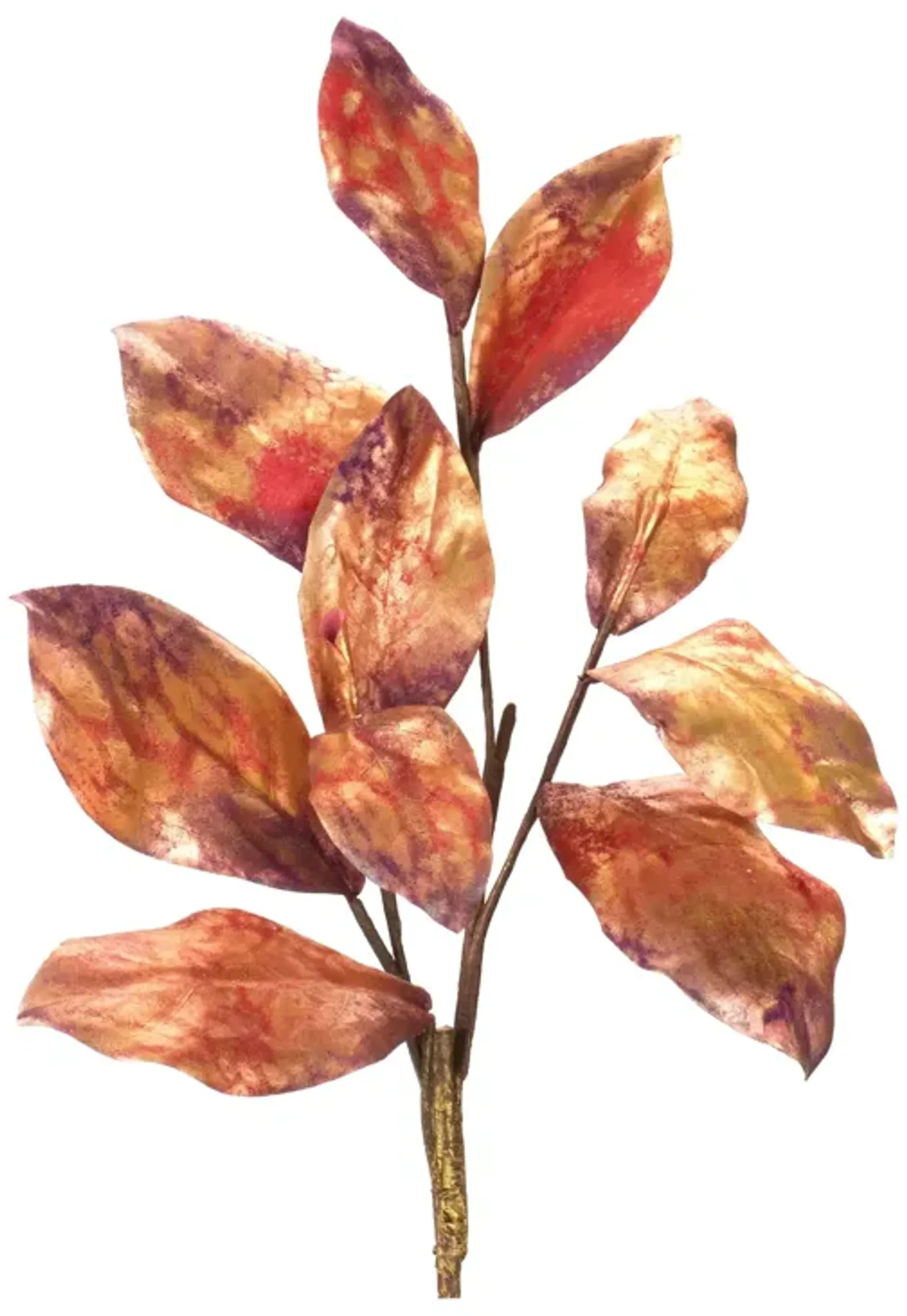 Set of 2 Metallic Harvest Leaf Sprays - Ideal for Seasonal Arrangements