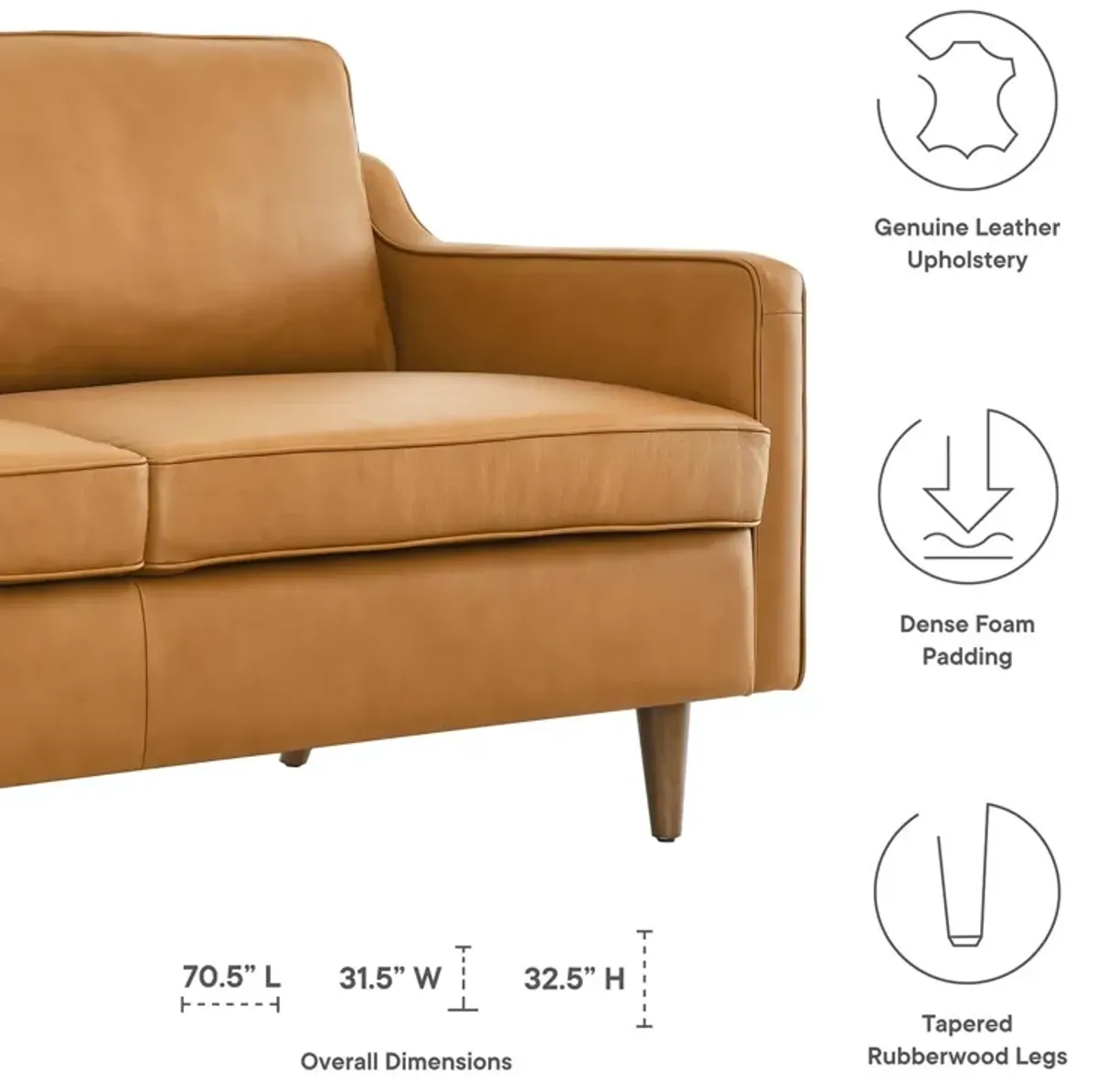 Impart Genuine Leather Sofa