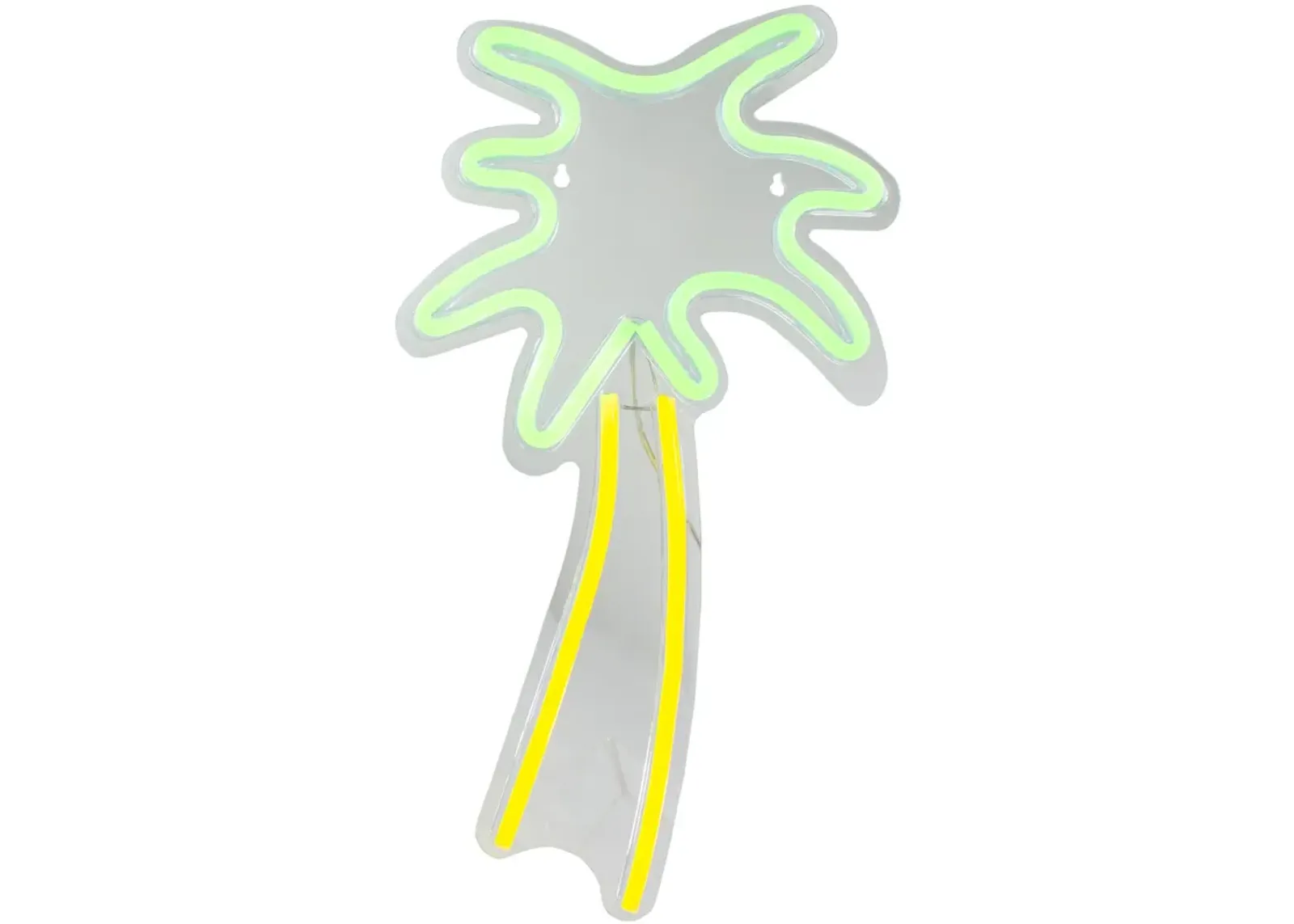 19" Green and Yellow Palm Tree LED Neon Style Wall Sign