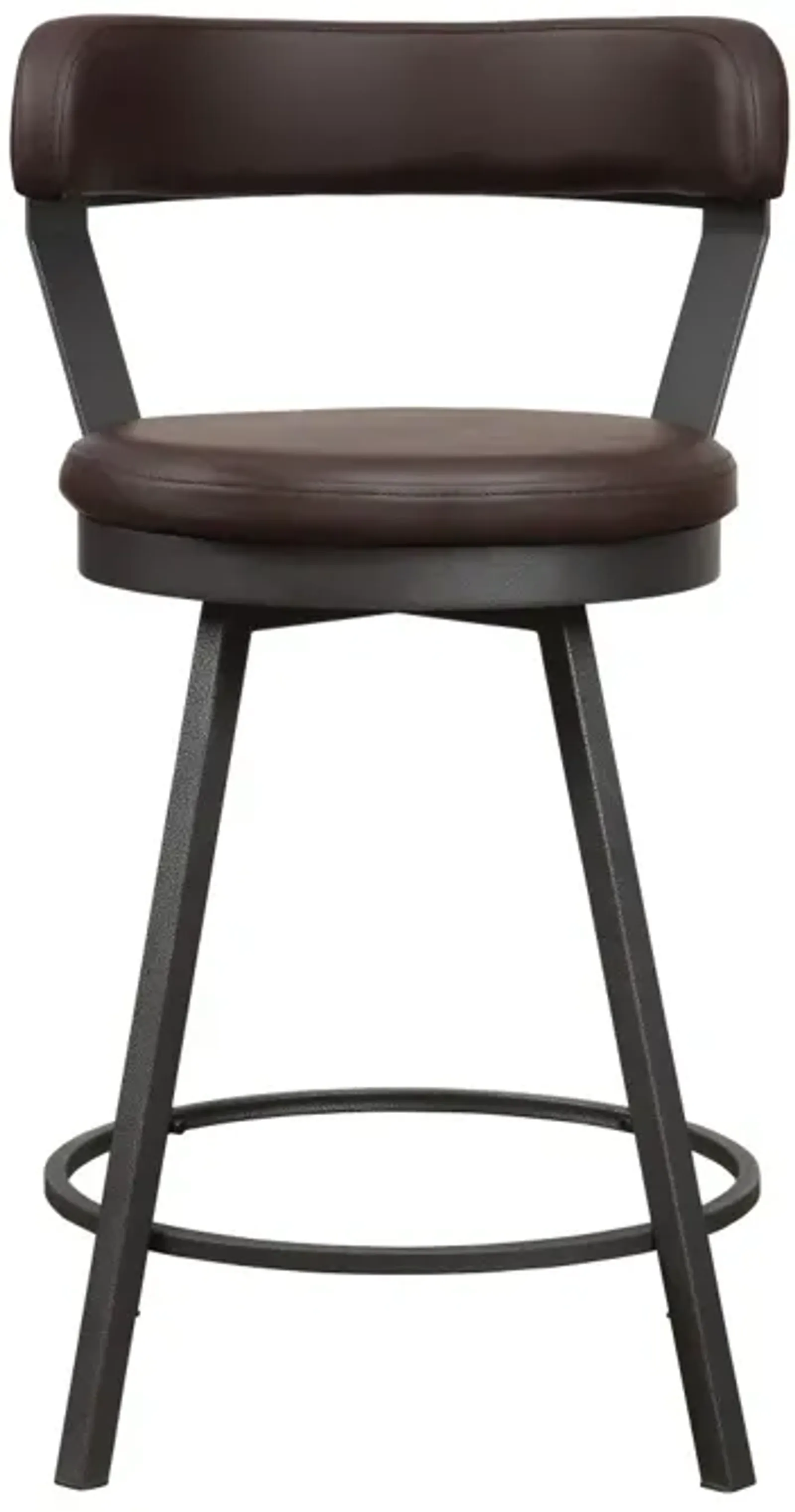 24" Metal Swivel Counter Height Chairs, Set of 2