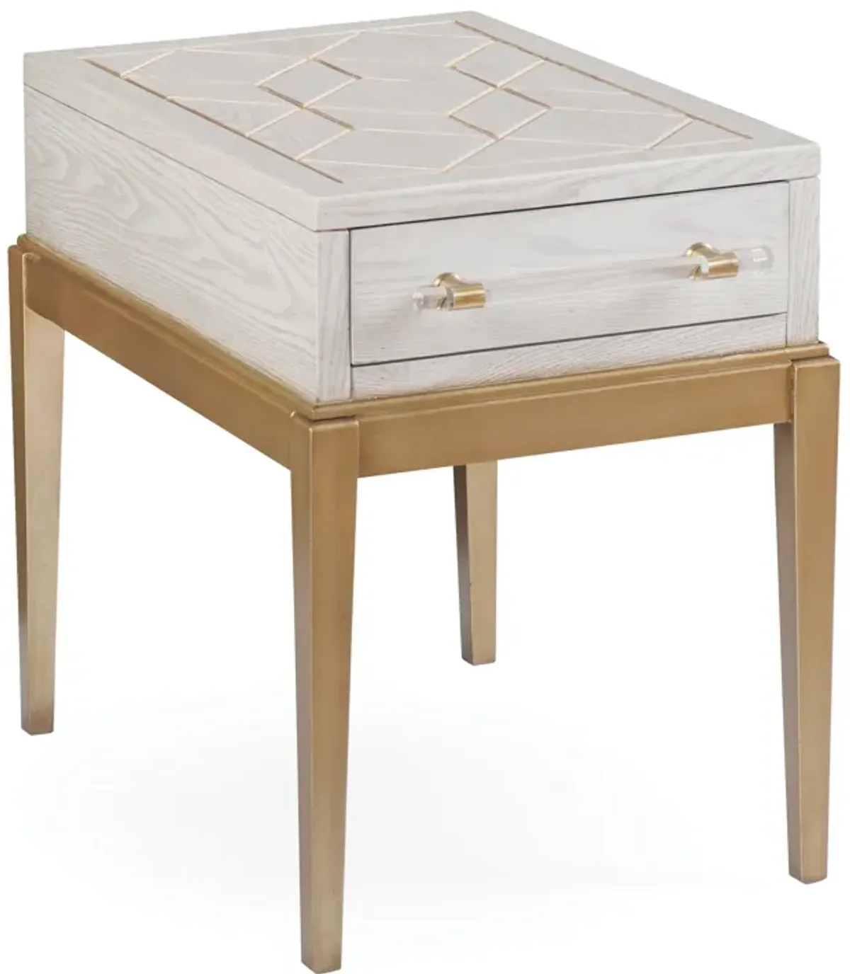 Perrine White Accent Table