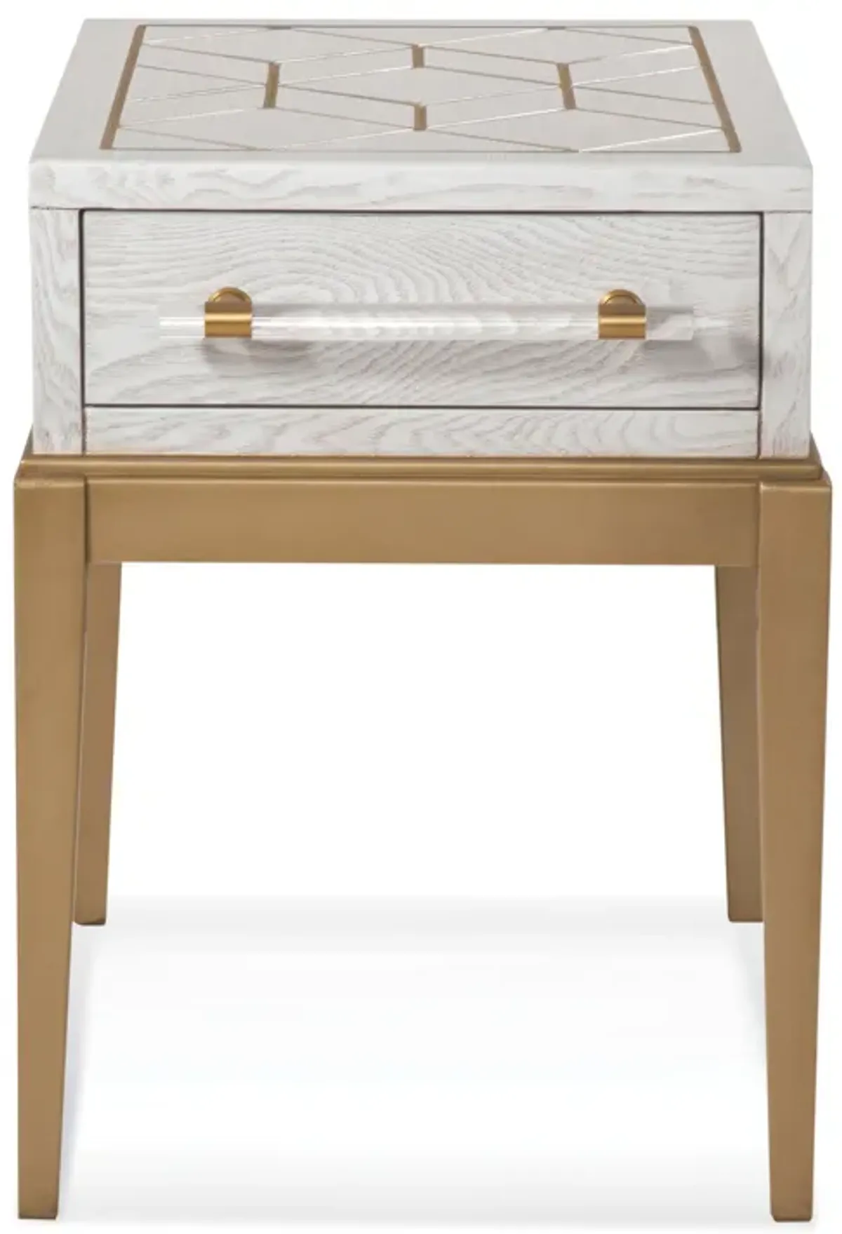 Perrine White Accent Table