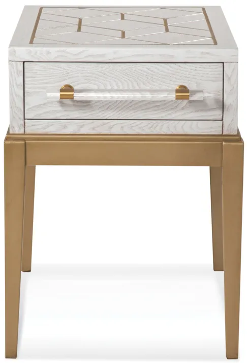 Perrine White Accent Table