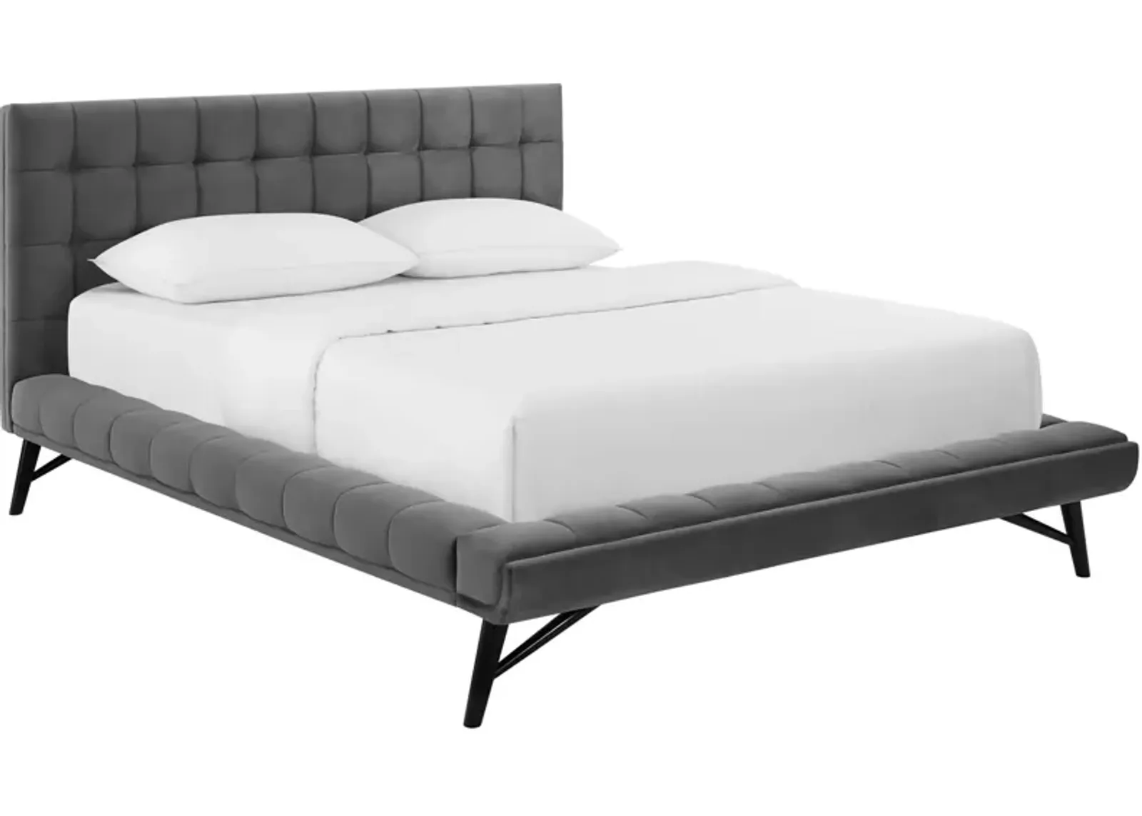 Modway - Julia Queen Biscuit Tufted Performance Velvet Platform Bed