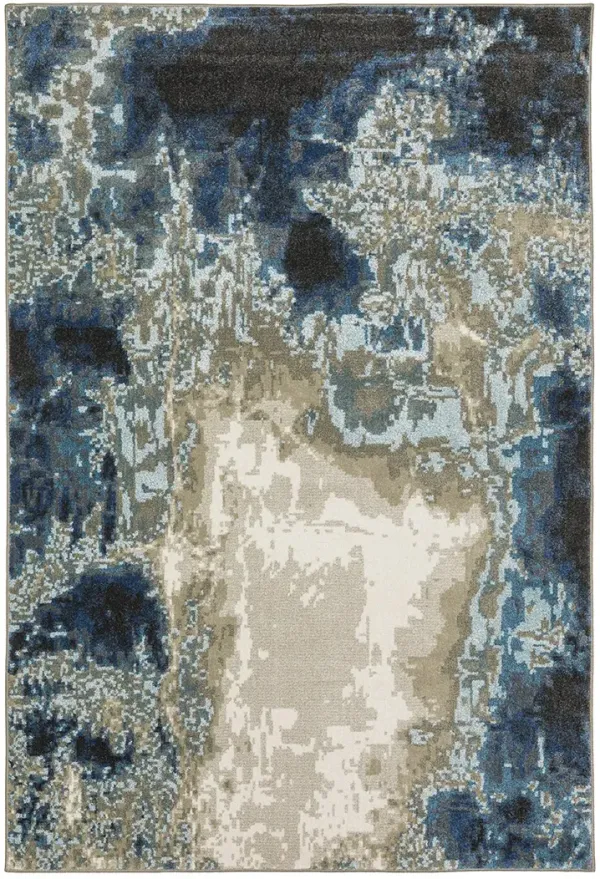 Venice 3'10" x 5'5" Blue Rug