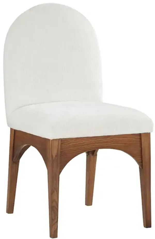 Meridian Furniture Waldorf Cream Chenille Fabric Dining Chair