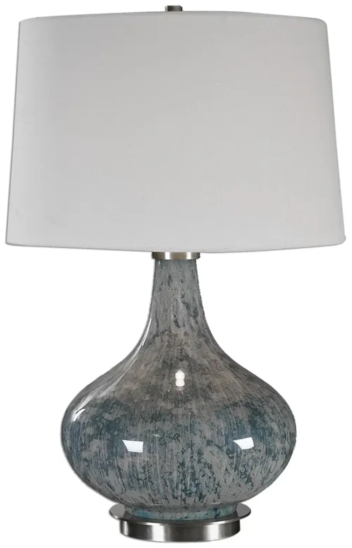 Uttermost Celinda Blue Gray Glass Lamp