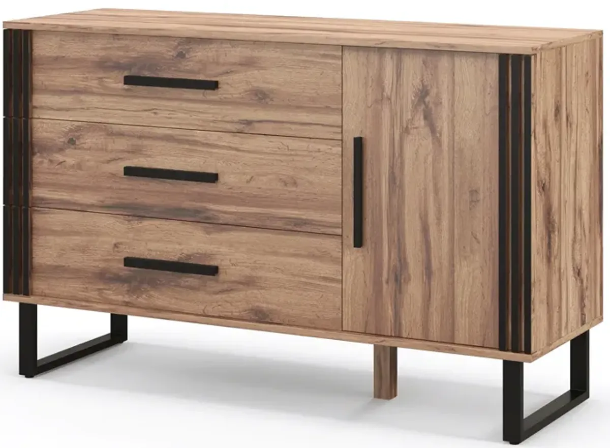 Sideboard Buffet Cabinet Credenza Storage Cabinet with 3 Drawers