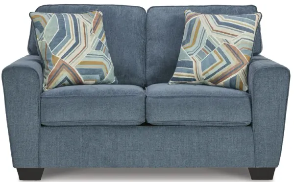 Cashton Blue Loveseat