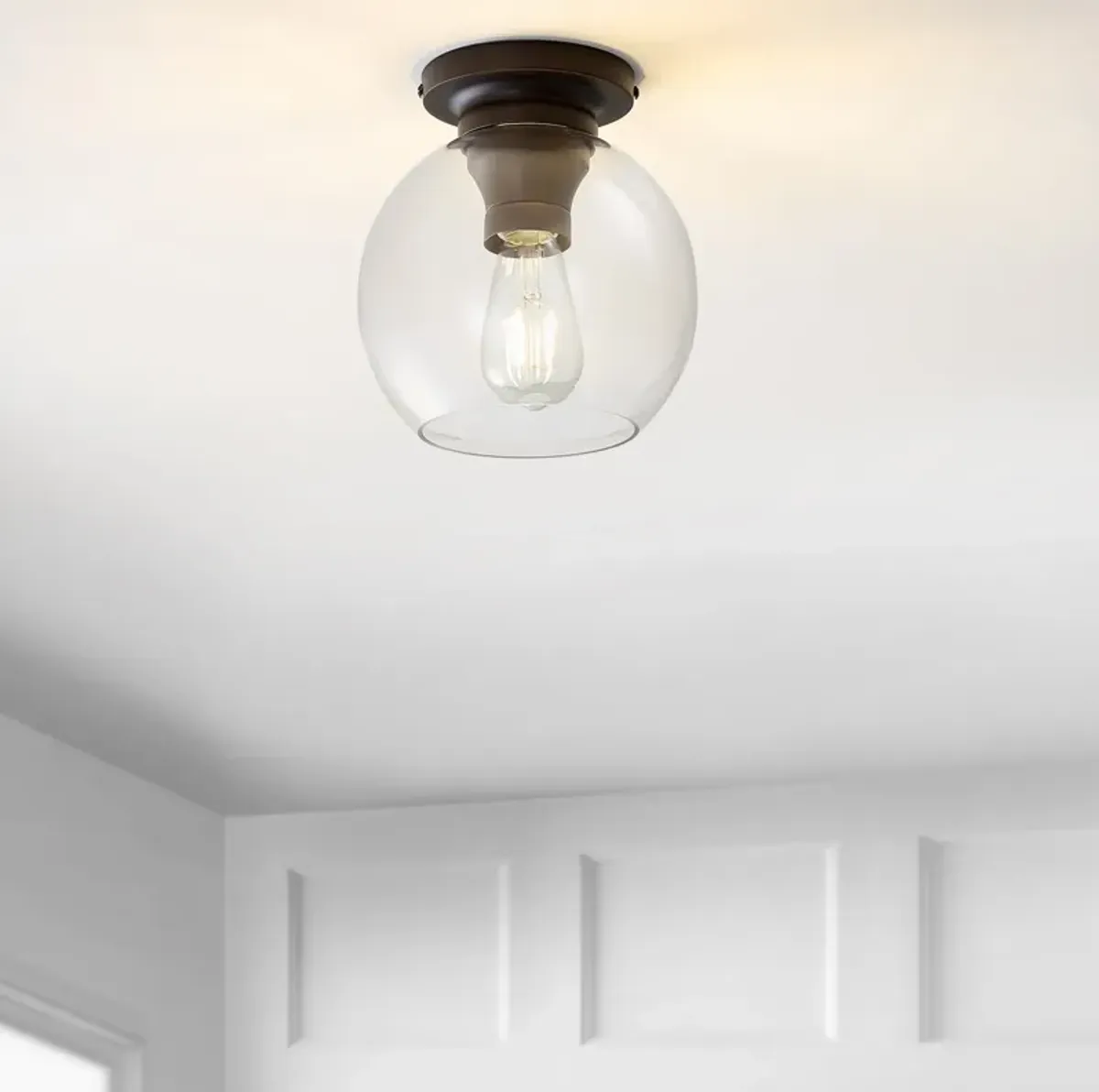 Atlas Metal/Glass LED Flush Mount