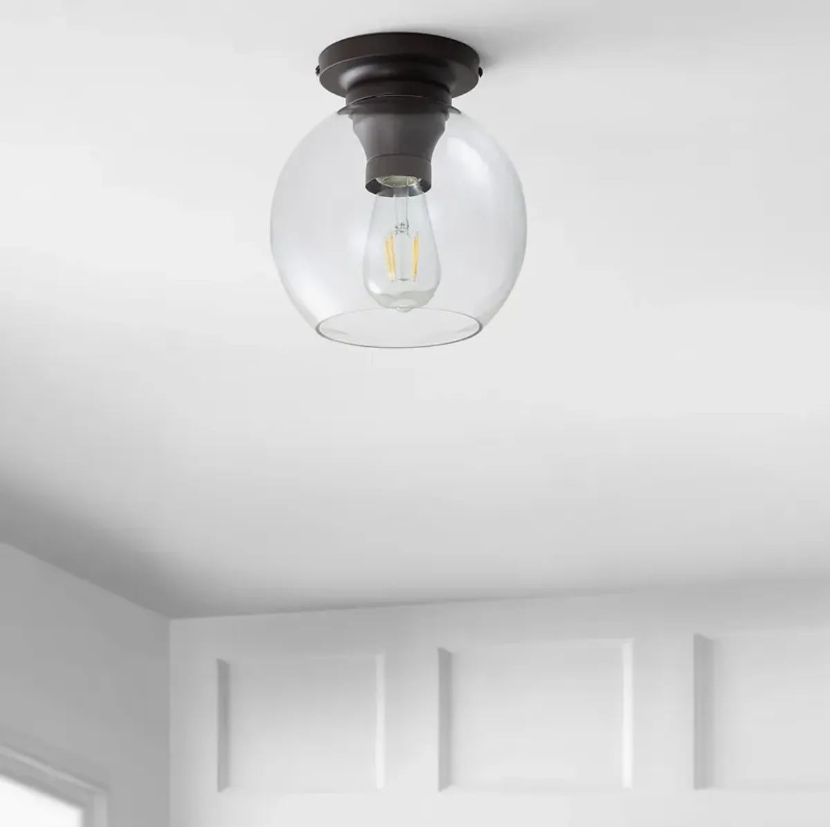 Atlas Metal/Glass LED Flush Mount