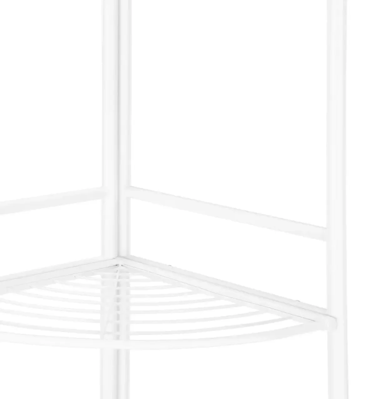 Monarch Specialties I 3626 Bookshelf, Bookcase, Etagere, Corner, 3 Tier, 58"H, Office, Bedroom, Metal, White, Contemporary, Modern