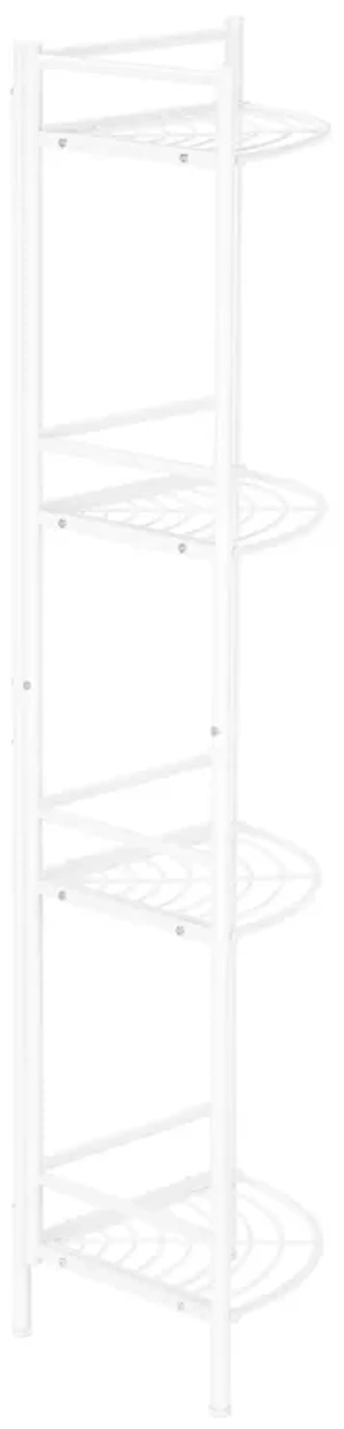 Monarch Specialties I 3626 Bookshelf, Bookcase, Etagere, Corner, 3 Tier, 58"H, Office, Bedroom, Metal, White, Contemporary, Modern