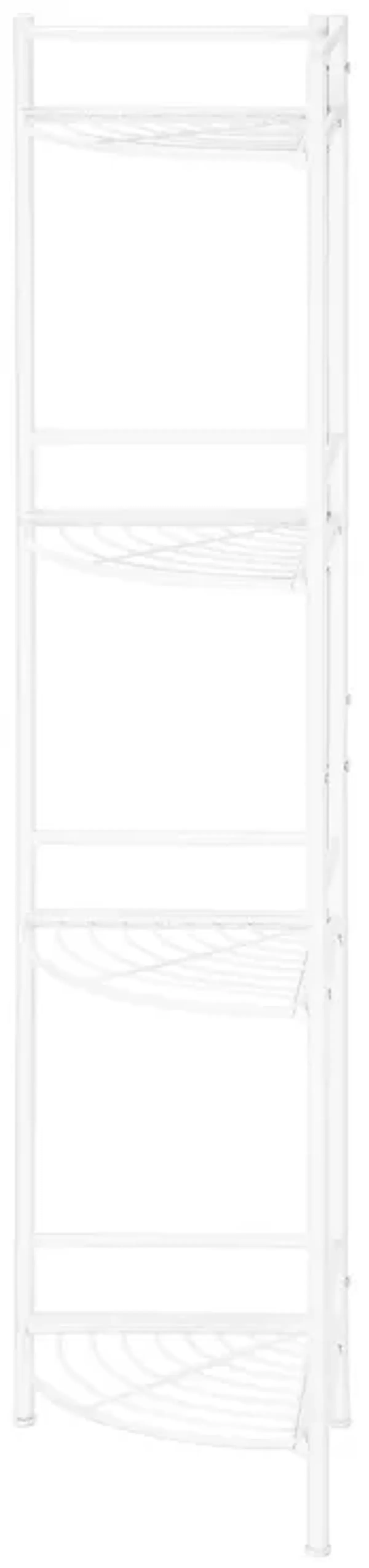 Monarch Specialties I 3626 Bookshelf, Bookcase, Etagere, Corner, 3 Tier, 58"H, Office, Bedroom, Metal, White, Contemporary, Modern