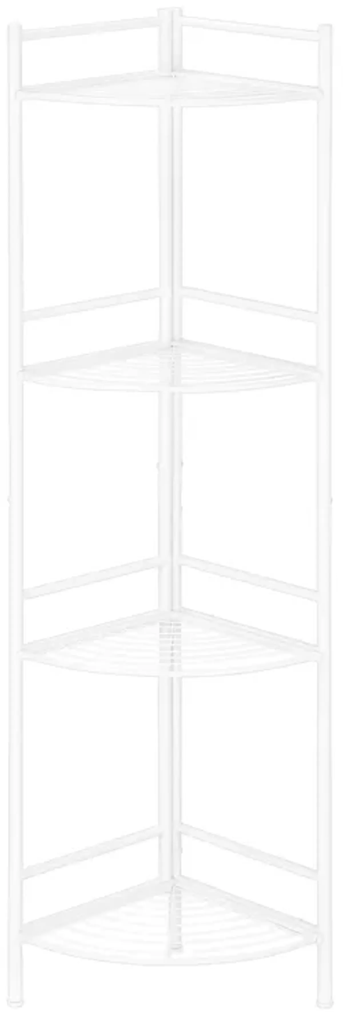 Monarch Specialties I 3626 Bookshelf, Bookcase, Etagere, Corner, 3 Tier, 58"H, Office, Bedroom, Metal, White, Contemporary, Modern