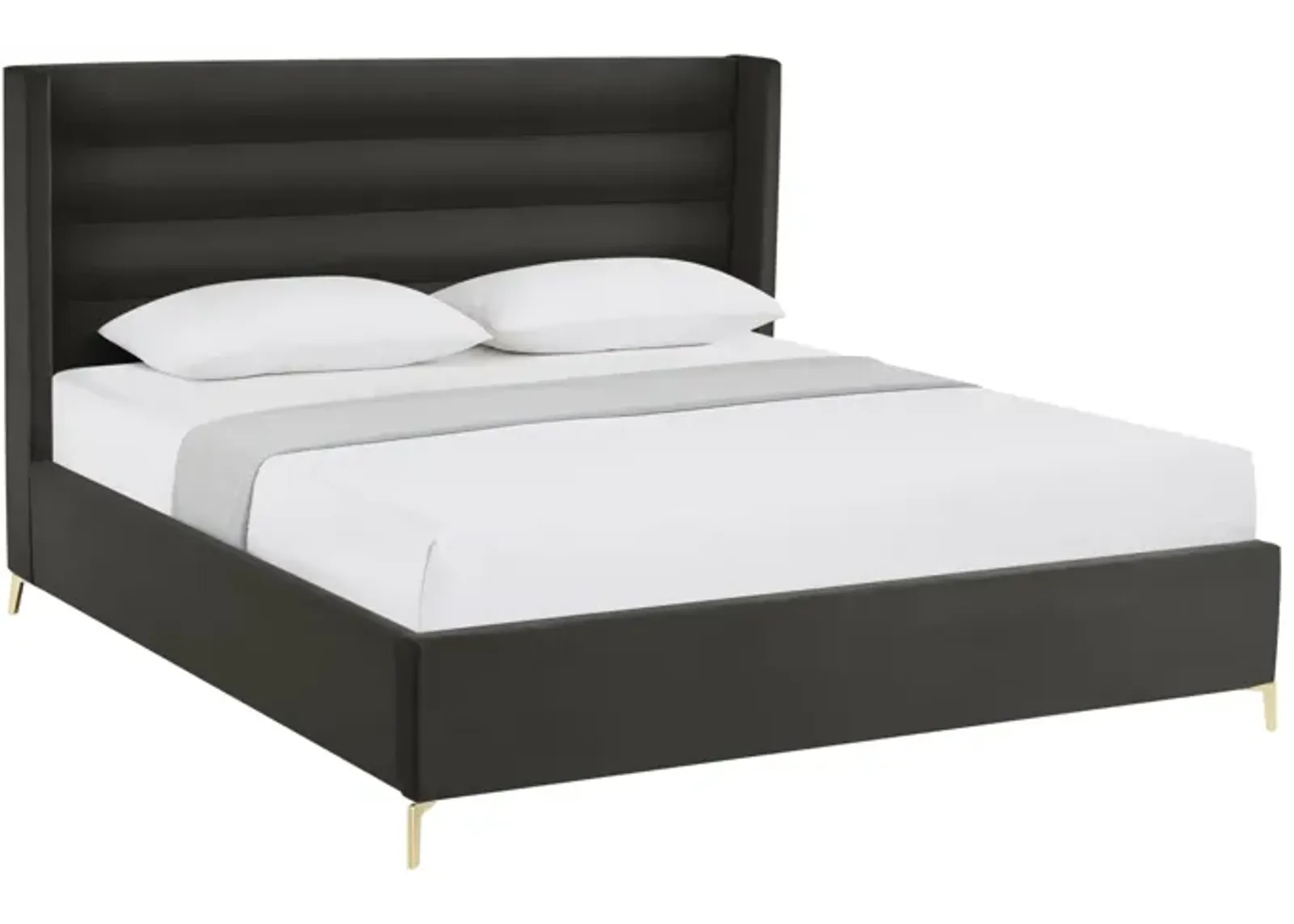 Inspired Home Ames Velvet Platform Bed