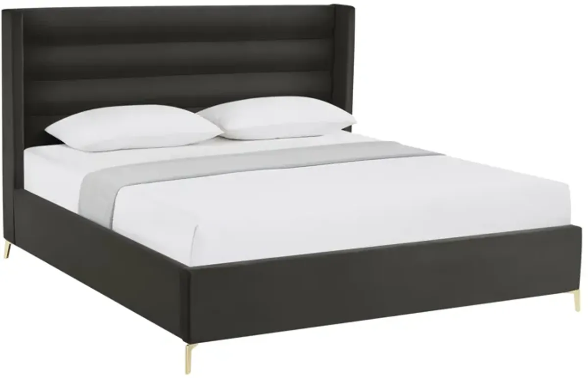 Inspired Home Ames Velvet Platform Bed