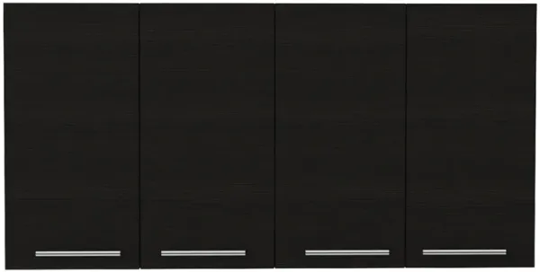 Stockton Rectangle Four Swing Doors Wall Cabinet Wengue