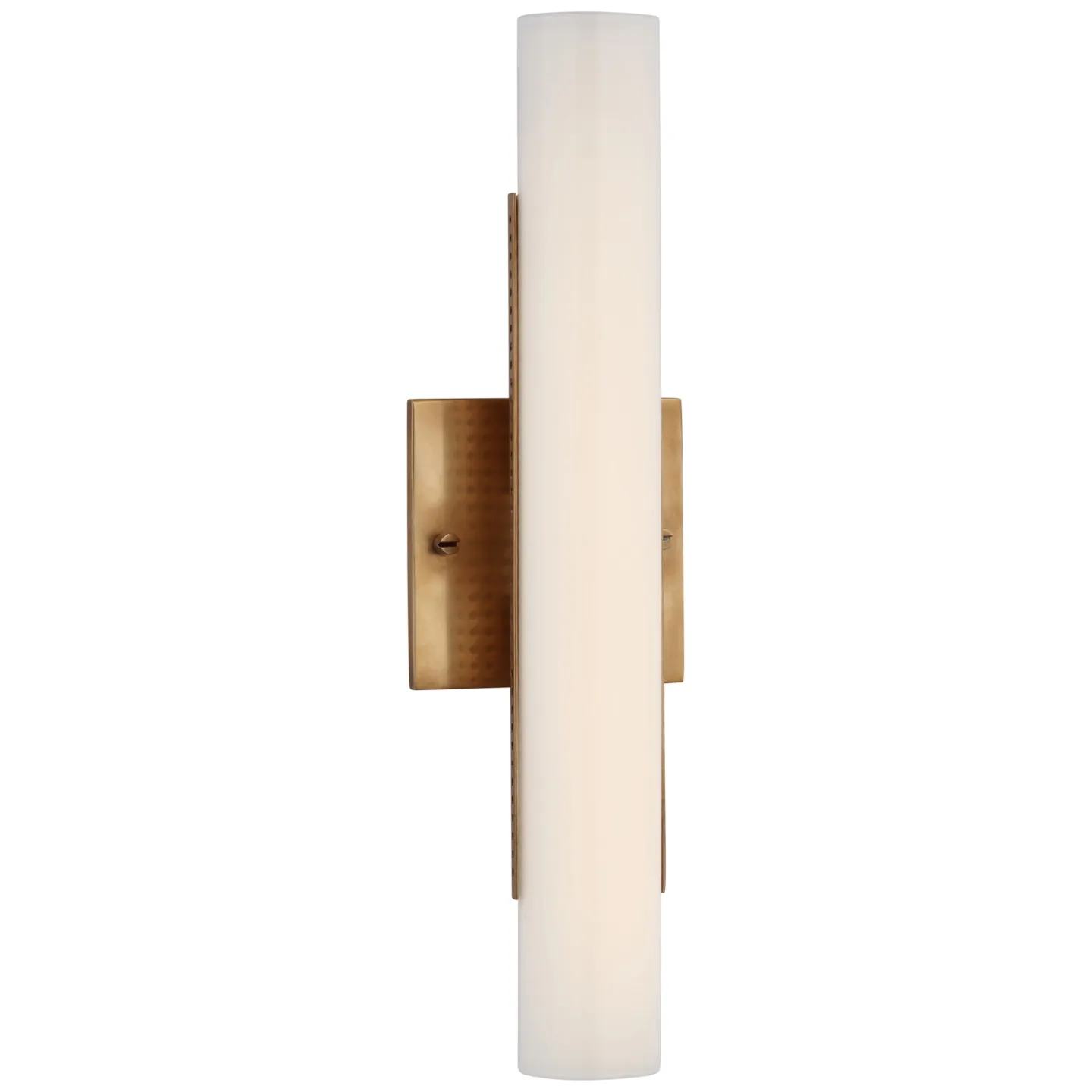 Precision 15" Bath Light in Antique-Burnished Brass with White Glass