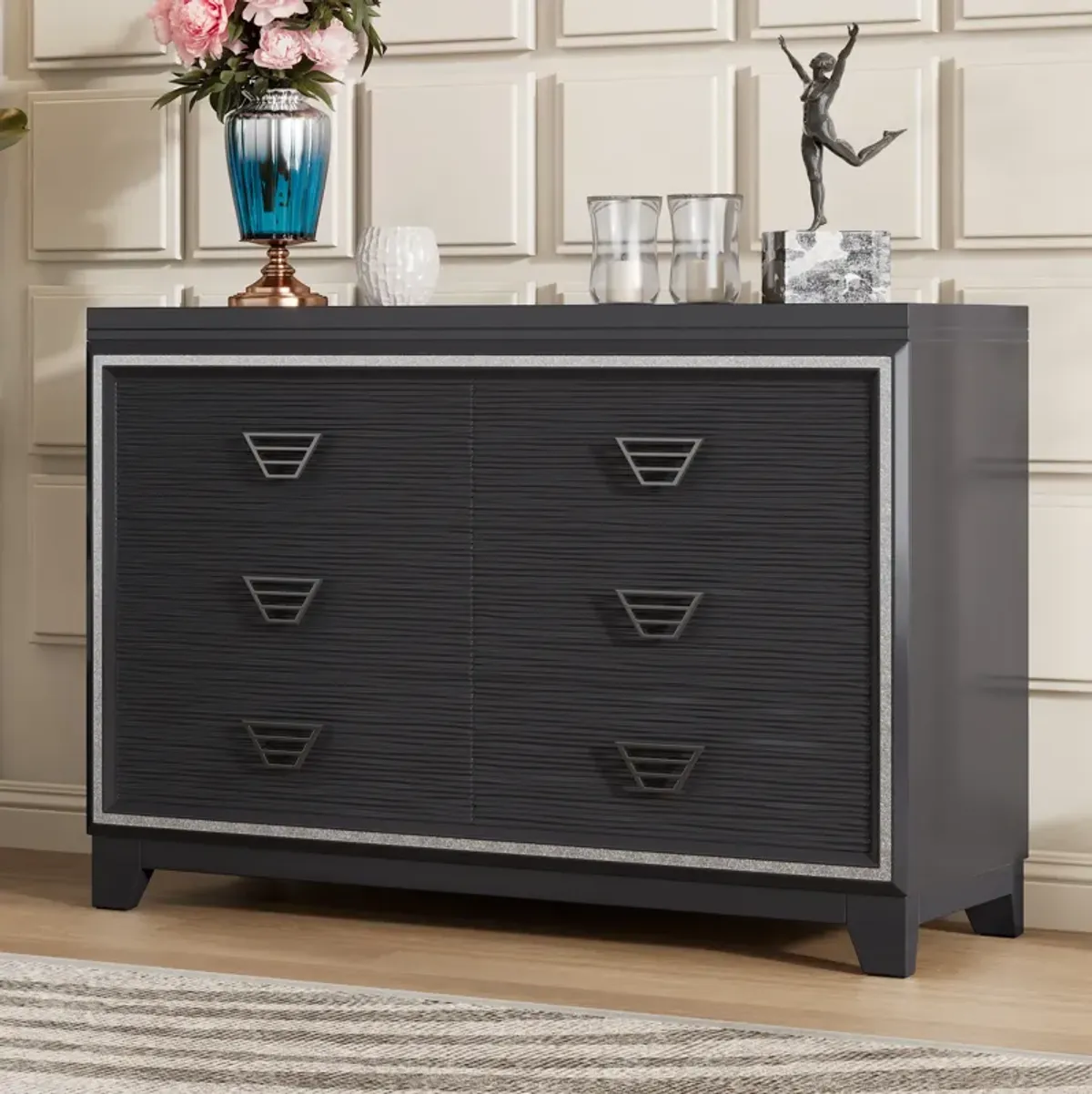 Merax Elegant Dresser Cabinet with 6 Drawers