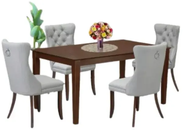 5 Piece Dining Room Table Set Consists of a Rectangle Kitchen Table