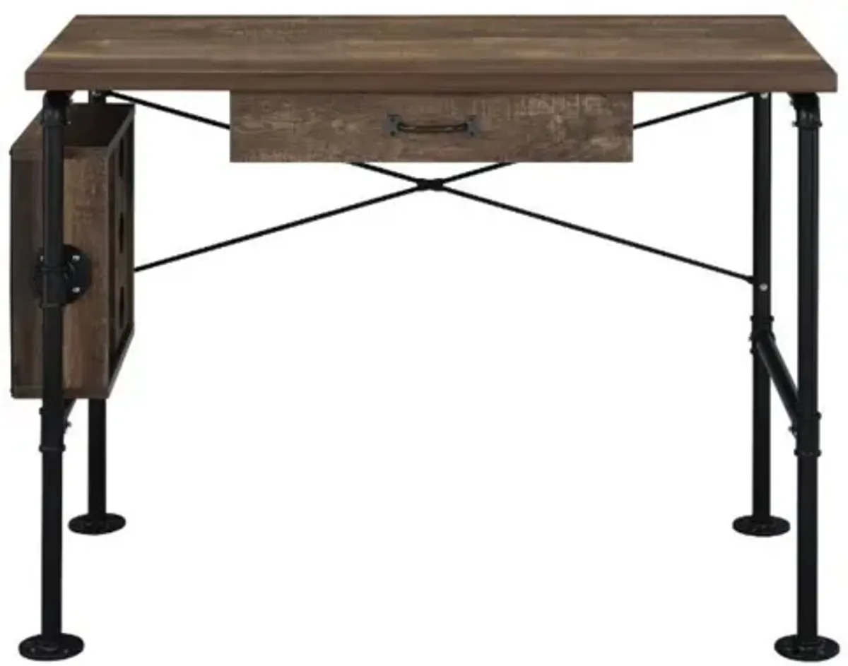 Endang Writing Desk, Weathered Oak & Black Finish 92595