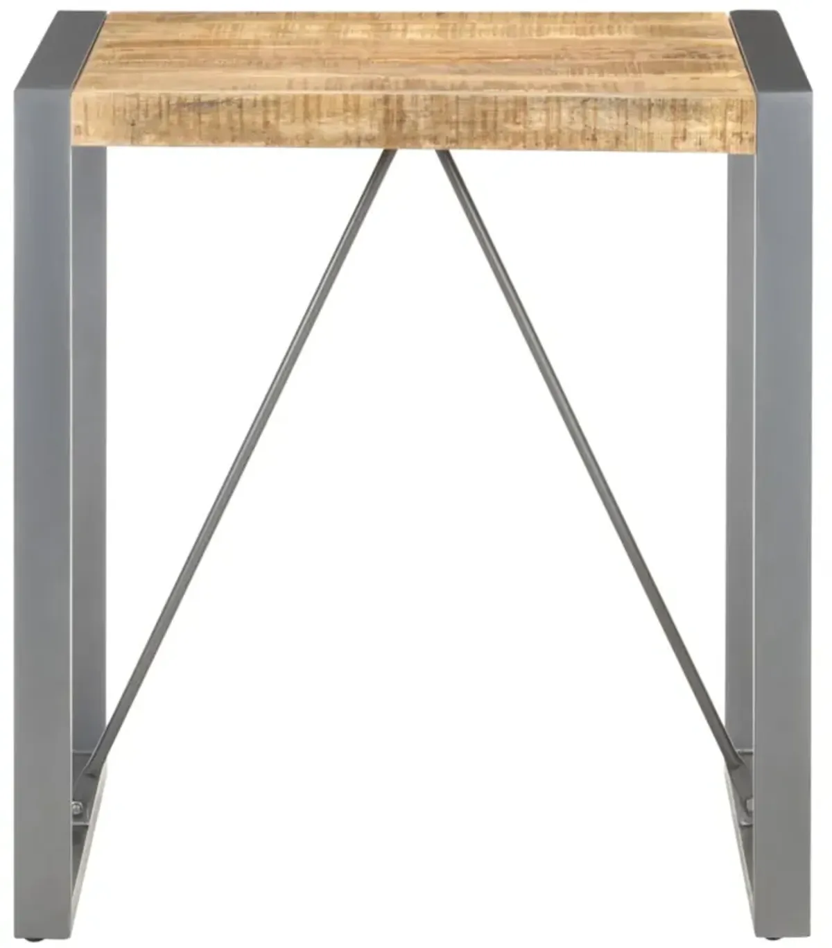 vidaXL Dining Table 23.6"x23.6"x29.5" Solid Rough Mango Wood