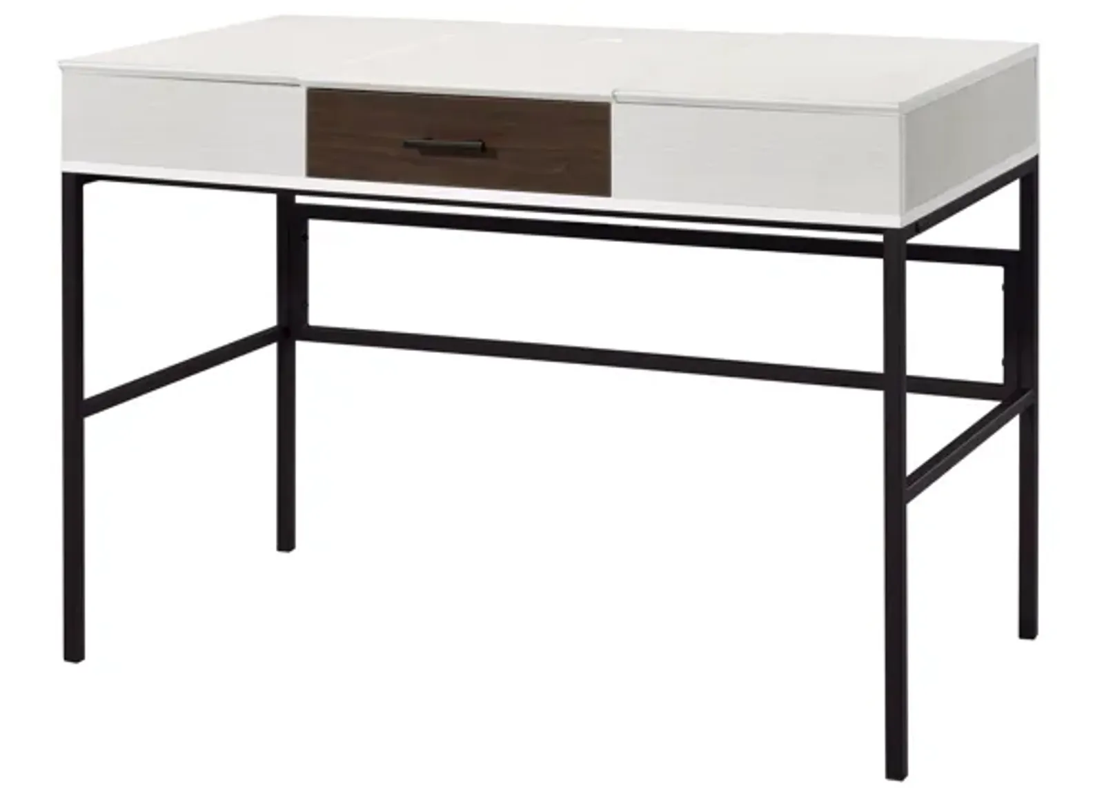 ACME Verster Writing Desk w/USB, Natural & Black Finish