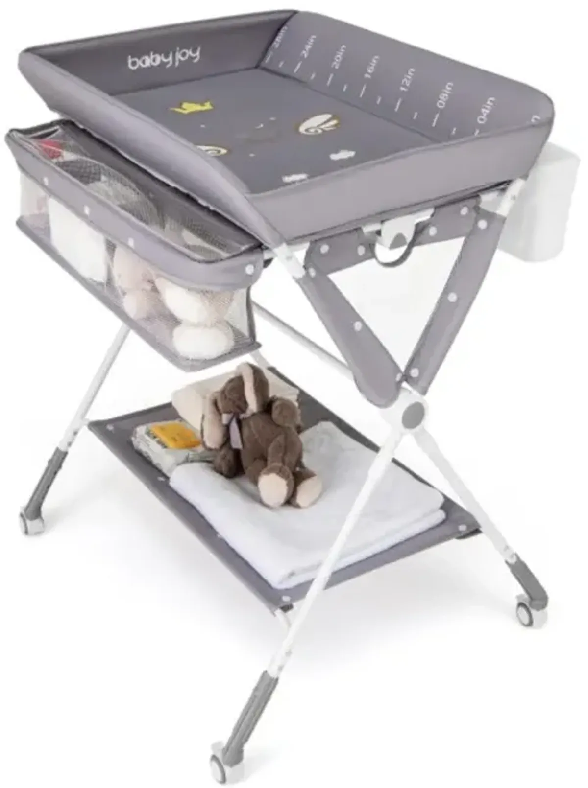 Hivvago Portable Baby Changing Table with 3-Level Adjustable Height