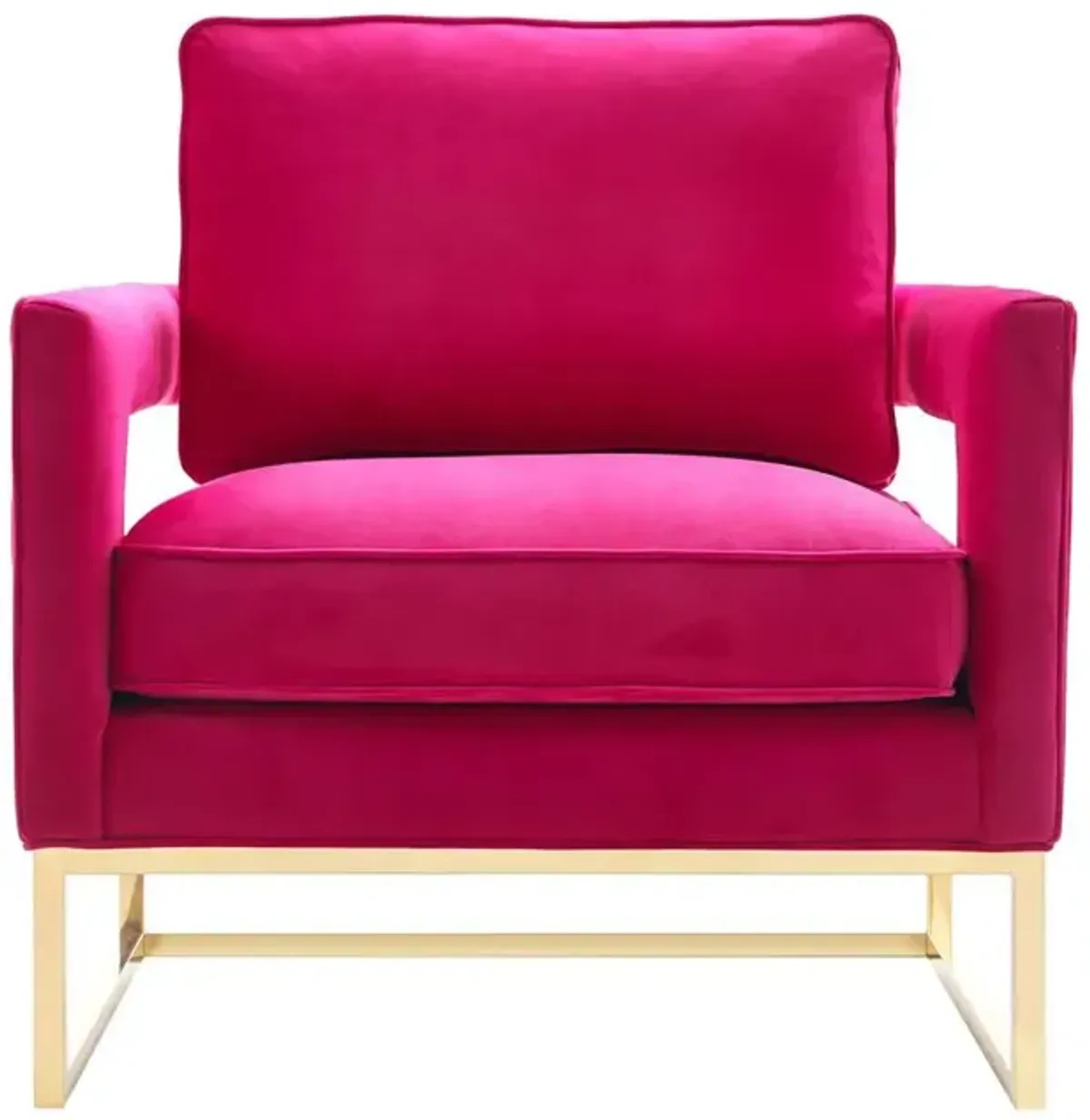 Belen Kox Luxe Pink Velvet Curved Chair, Belen Kox