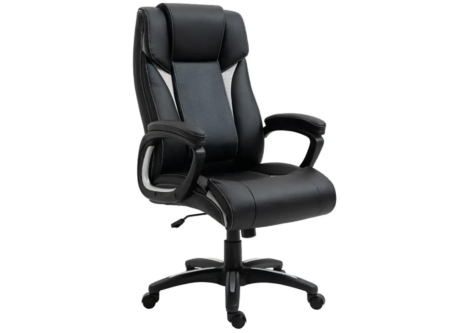 Black Executive Comfort: PU Leather High Back Office Chair