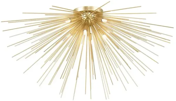 CWI Lighting Savannah 8 Light Flush Mount With Gold Leaf Finish