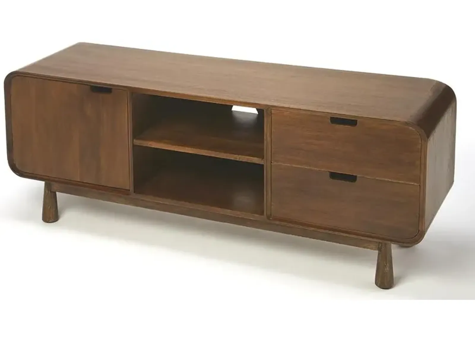 Butler Specialty Company Drayton Modern Wood 49.5 TV Stand, Medium Brown