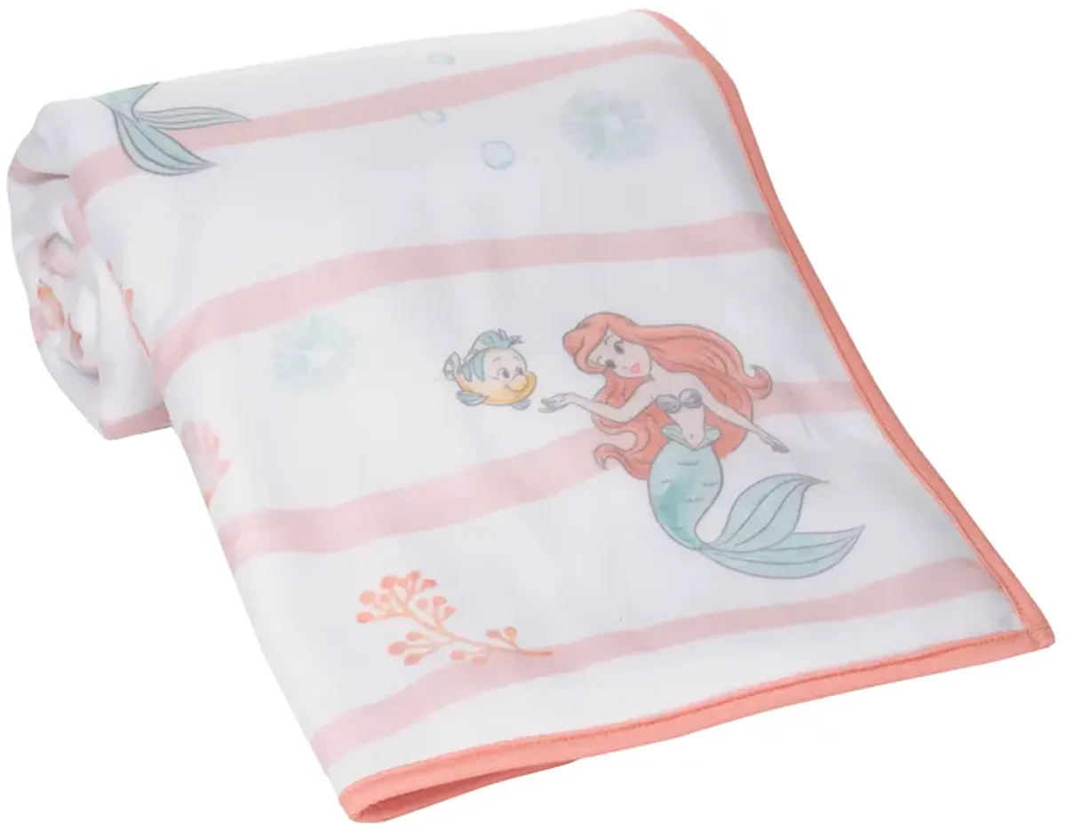 Bedtime Originals Disney Baby The Little Mermaid White Baby Blanket - Ariel