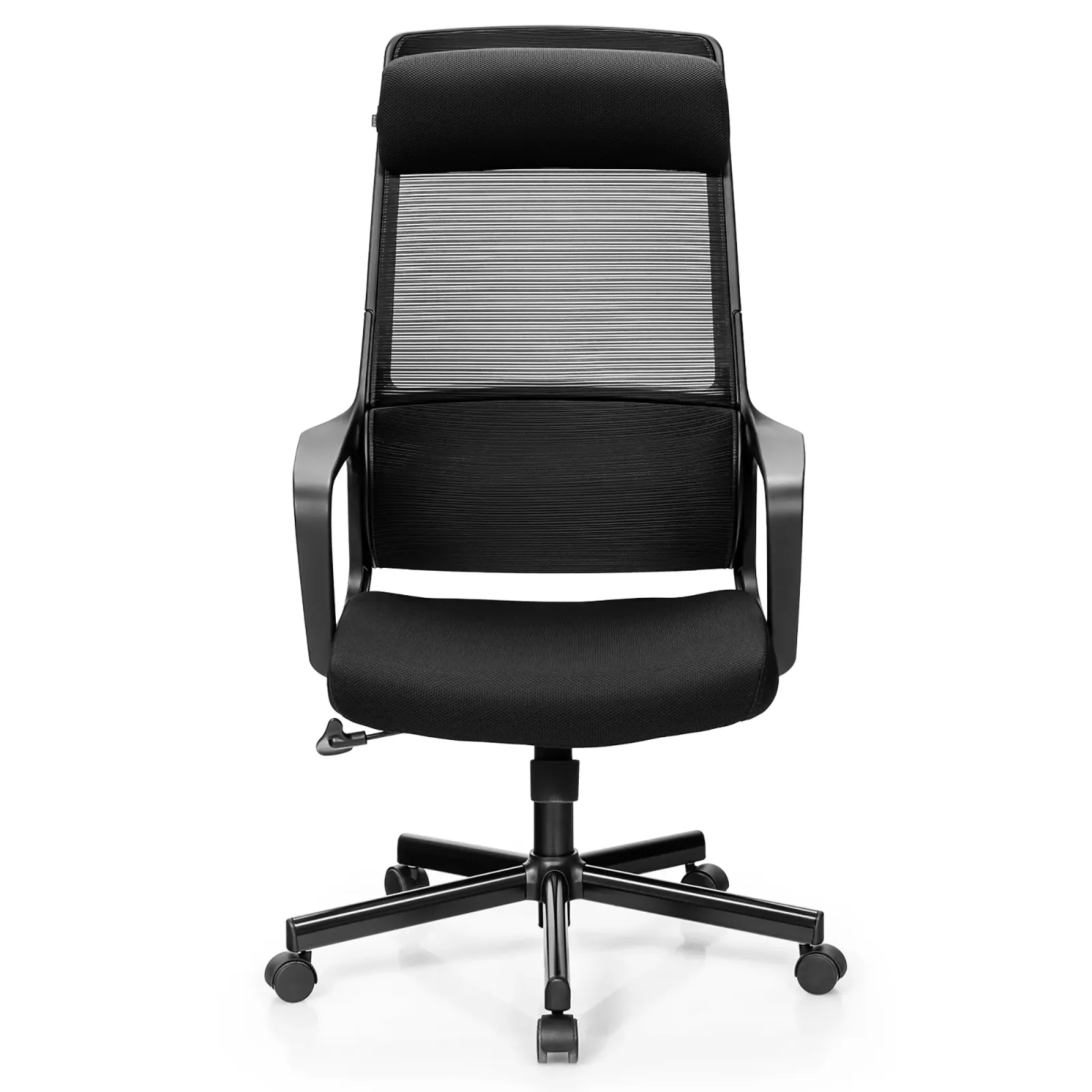 Costway Adjustable Mesh Office Task Chair Heating Lumbar Support Headrest Black