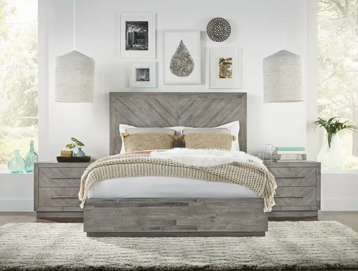 Alexandra Solid Wood King Platform Bed