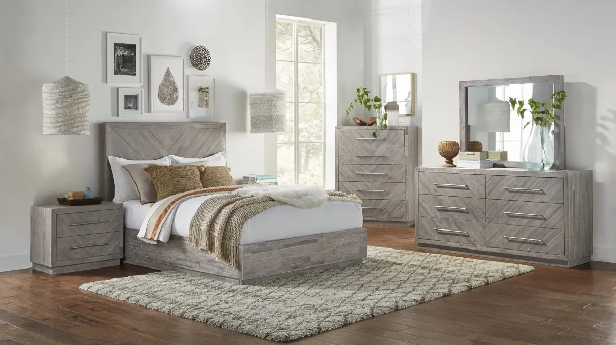 Alexandra Solid Wood King Platform Bed