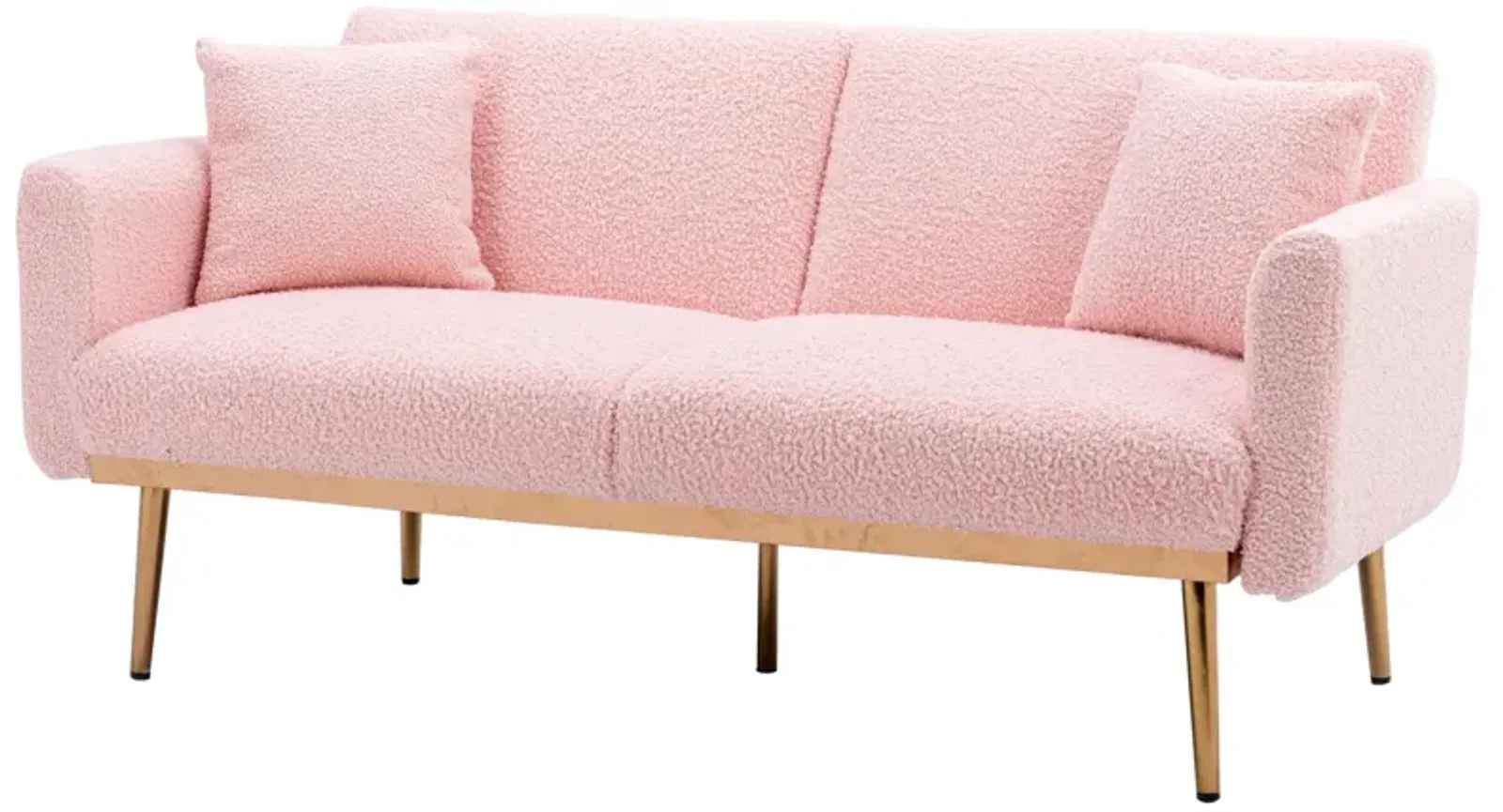 Velvet Loveseat Sofa with Metal Feet