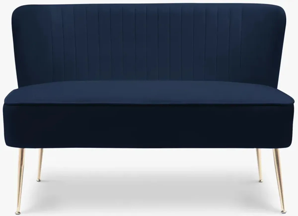 WestinTrends 46" Wide Upholstered Velvet Love Seat Sofa