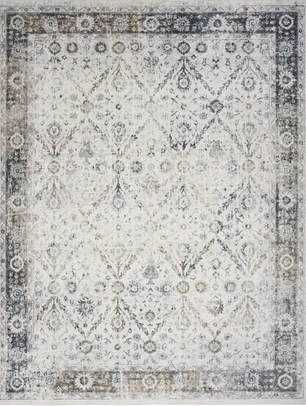 Astra Machine Washable ASW16 Ivory/Blue 4' x 6' Rug