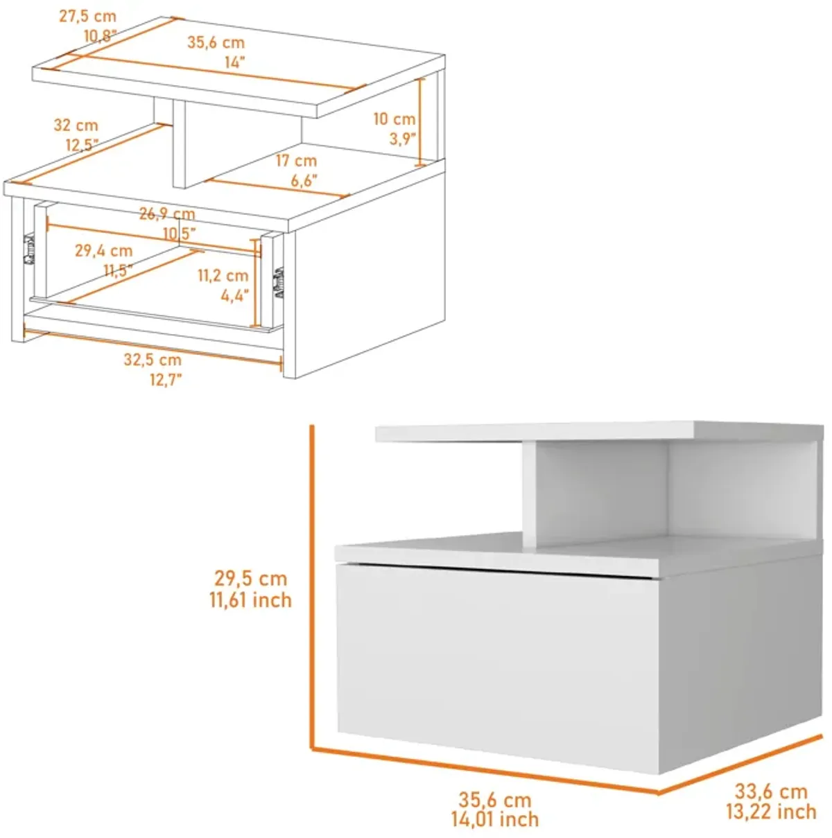 Augusta Floating Nightstand