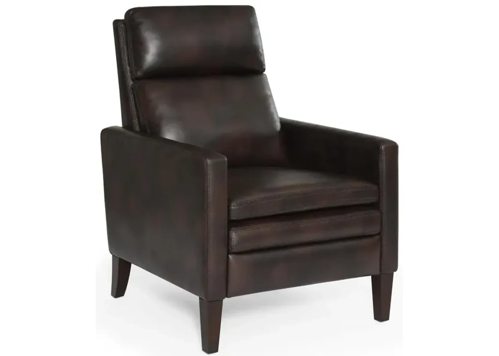 Comfort Pointe Vicente Burnished Brown Faux Leather Push Back Recliner