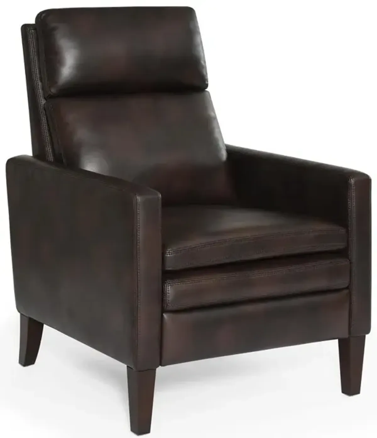 Comfort Pointe Vicente Burnished Brown Faux Leather Push Back Recliner