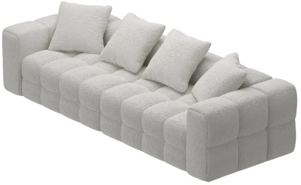 FUFU&GAGA Modern Plush Sofa with Deep Seats and Cushions for Living Room (100.8" W x 37.8" D x 20.5" H) Grey
