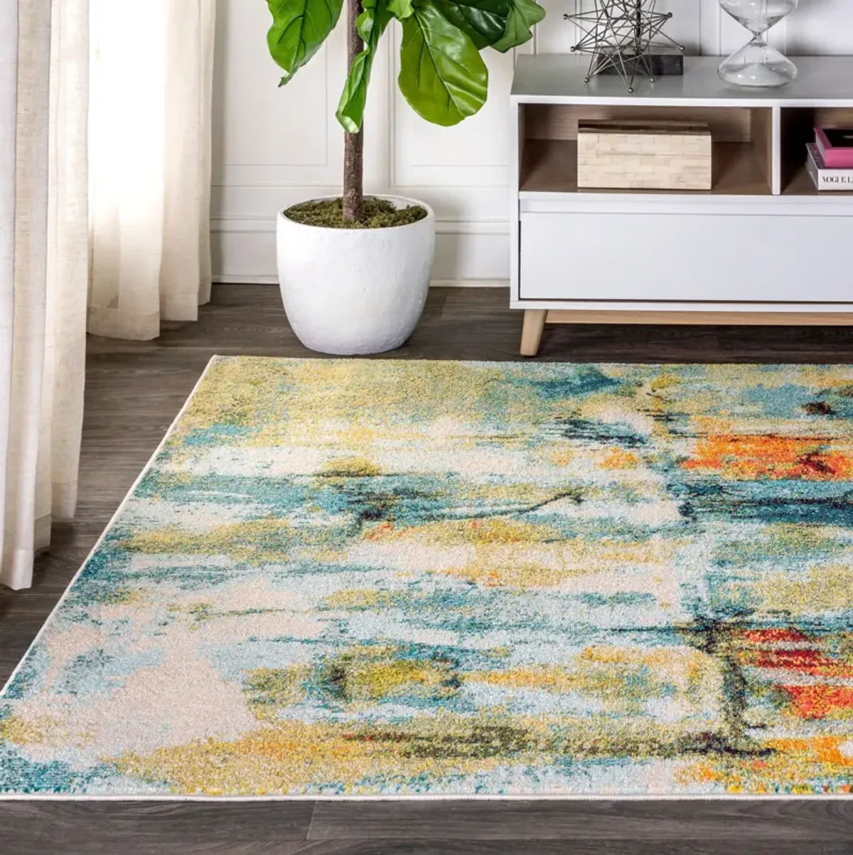 Contemporary Pop Modern Abstract Waterfall Area Rug