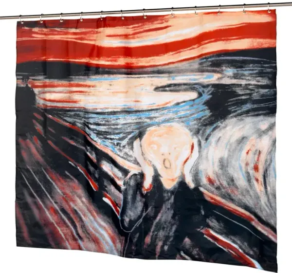Carnation Home Fashions "The Scream" Museum Collection 100% Polyester Fabric Shower Curtain - Multi 70x72"