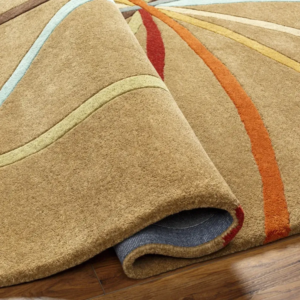 Forum FM-7072 9'9' Round Beige Rug