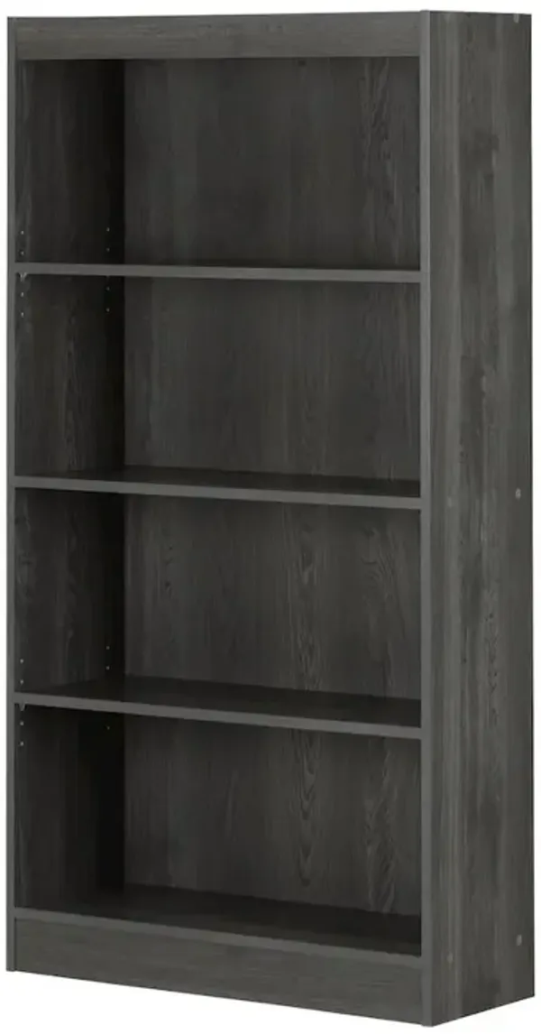 Axess 4-Shelf Bookcase, Gray Oak